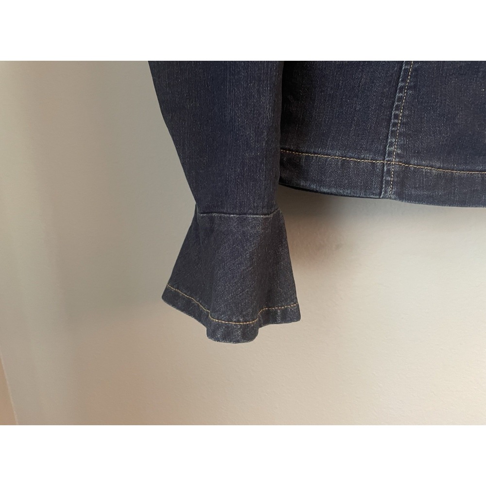 Lauren Jeans Co Ralph Lauren Jean Jacket Womens Medium Denim Dark Wash VTG SZ 14 - Picture 4 of 5